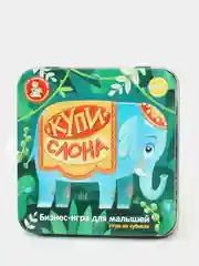 Бирюзовый настольная игра Купи слона в жестяной коробке
