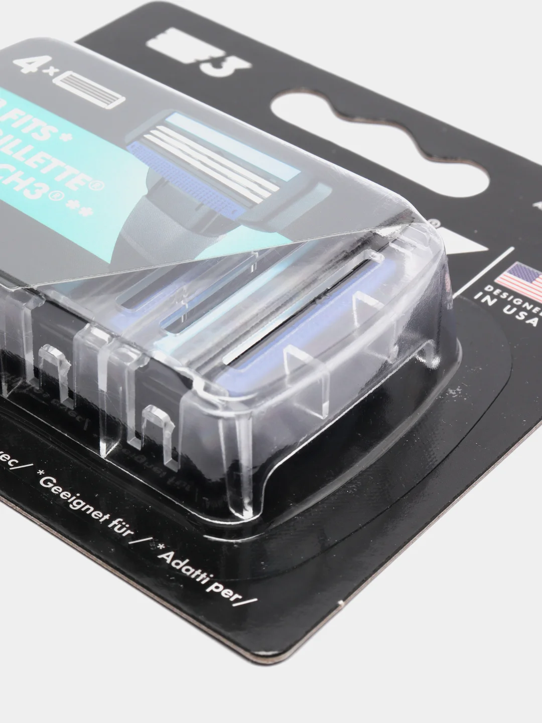 4 сменные кассеты TopTech Razor3 для бритв GILLEТТE Mach3, Mach3 Turbo, TopTech Razor3