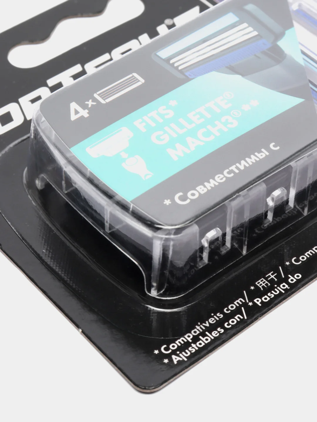 4 сменные кассеты TopTech Razor3 для бритв GILLEТТE Mach3, Mach3 Turbo, TopTech Razor3