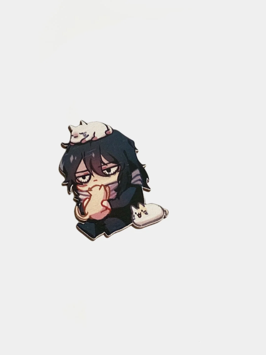 Черный значок деревянный по аниме "Моя геройская академия. Boku no Hero Academia"