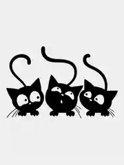Декоративная наклейка три кота