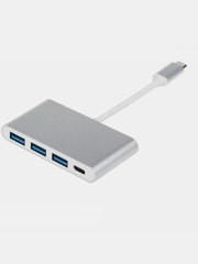 Переходник Type-C - 3xUSB 3.0 + Type-C для Macbook