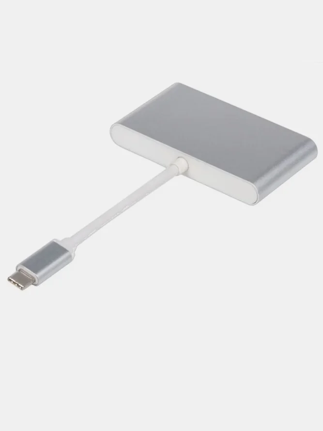 Переходник Type-C - 3xUSB 3.0 + Type-C для Macbook