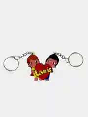 Брелок на ключи "Love is", деревянный