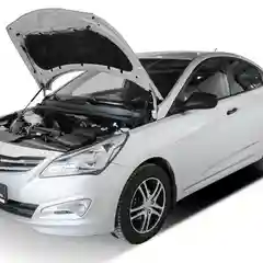 Черный газовые упоры капота АвтоУпор для Hyundai Solaris I 2010-2017, 2 шт., UHYSOL012