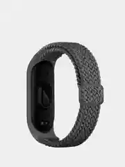 Серый ремешок монобраслет для Xiaomi Mi Band 3 4 5 6