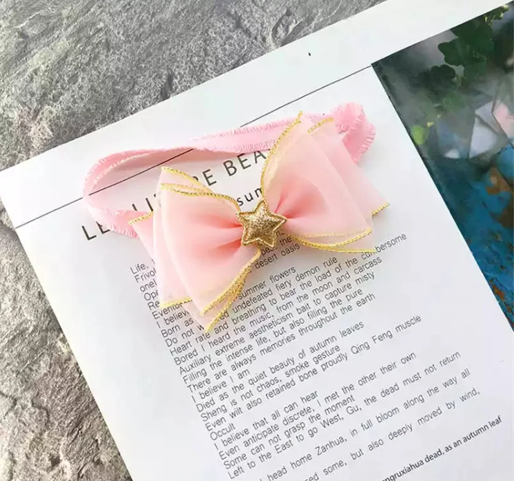 Розовый повязка на голову для девочек резинка PRINCESS