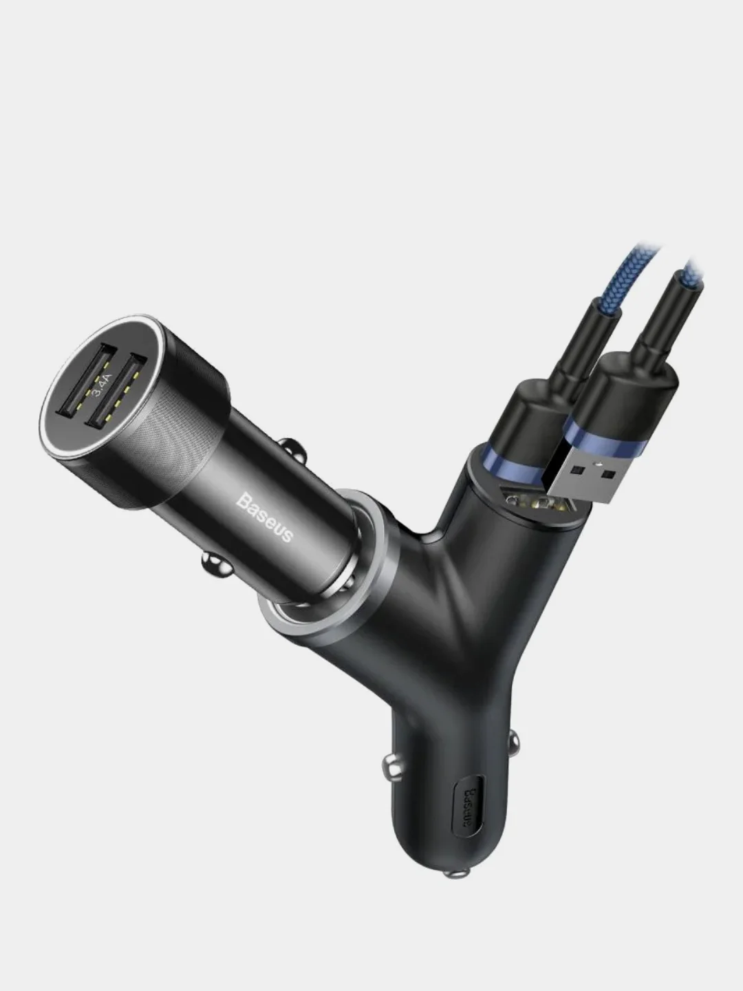 Автомобильное зарядное устройство Baseus Premium Y-Type Dual USB Car Charger, 2xUSB, 3.4A
