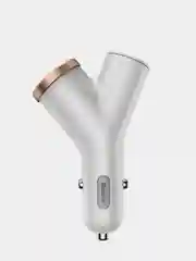 Белый автомобильное зарядное устройство Baseus Premium Y-Type Dual USB Car Charger, 2xUSB, 3.4A