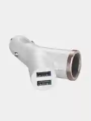 Белый автомобильное зарядное устройство Baseus Premium Y-Type Dual USB Car Charger, 2xUSB, 3.4A
