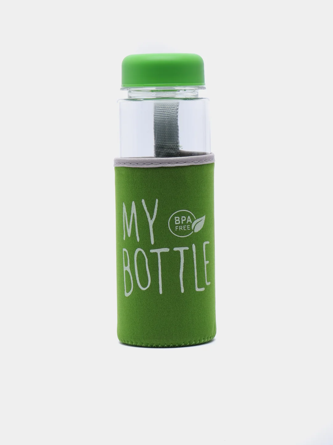 Зеленый бутылка для воды My bottle, 500 мл, в чехле