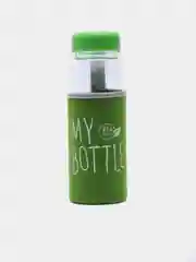 Зеленый бутылка для воды My bottle, 500 мл, в чехле