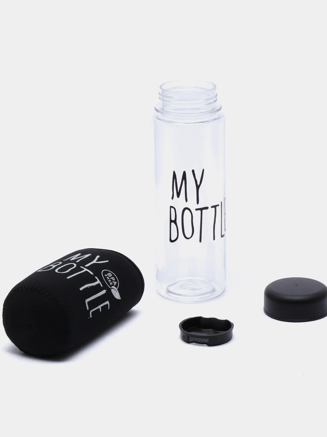 Черный бутылка для воды My bottle, 500 мл, в чехле