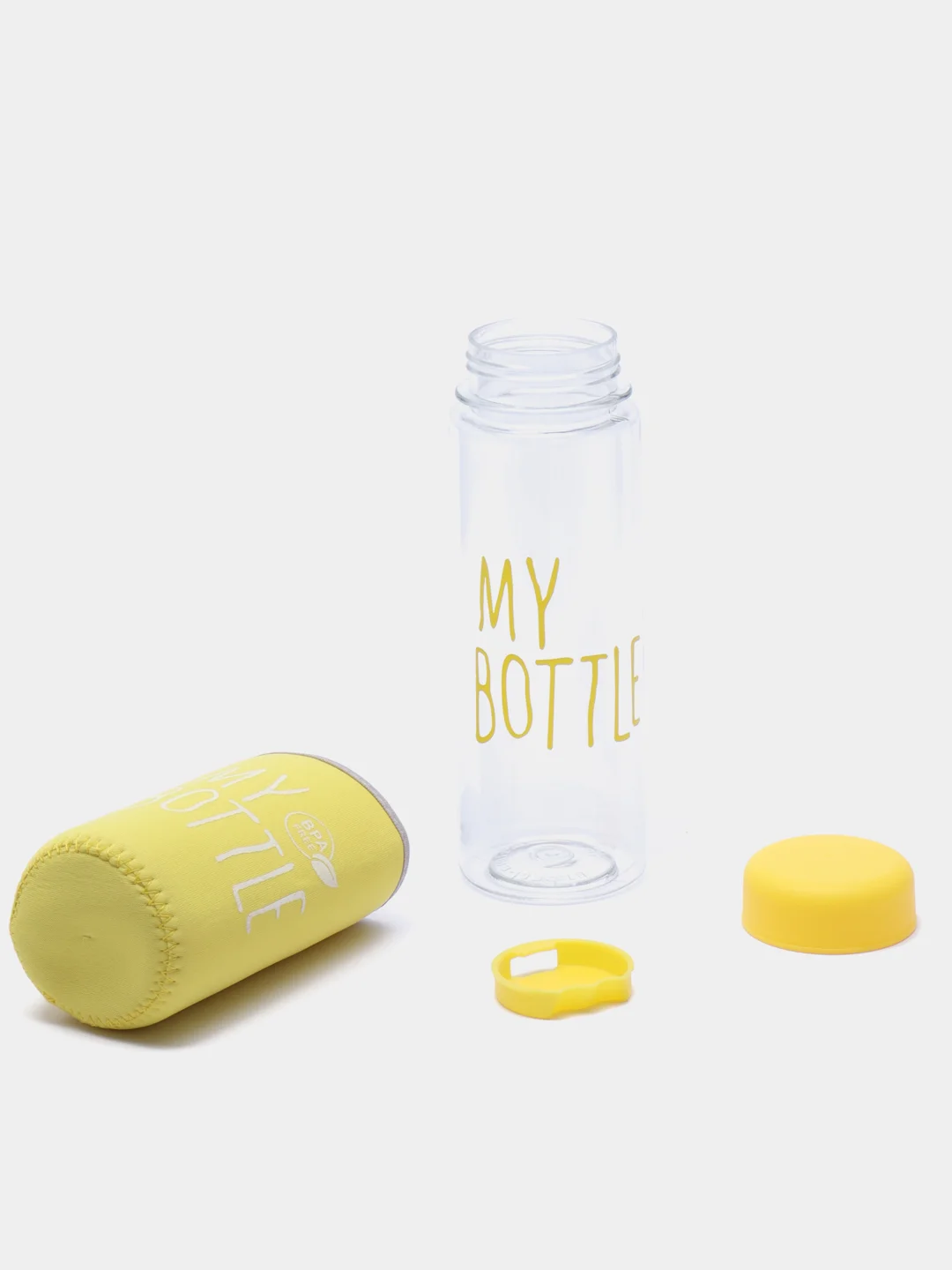 Желтый бутылка для воды My bottle, 500 мл, в чехле