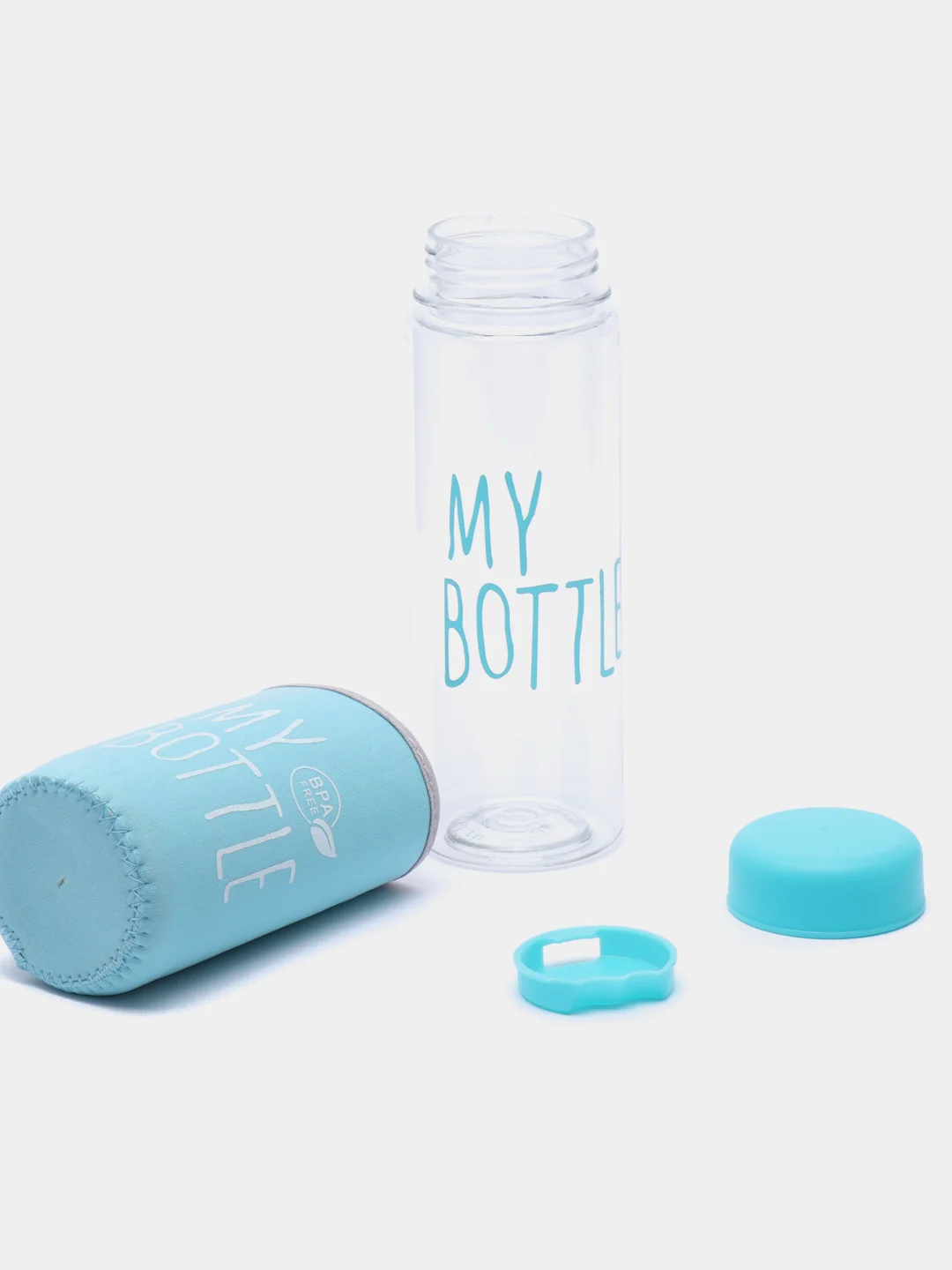 Бирюзовый бутылка для воды My bottle, 500 мл, в чехле