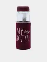 Багровый бутылка для воды My bottle, 500 мл, в чехле