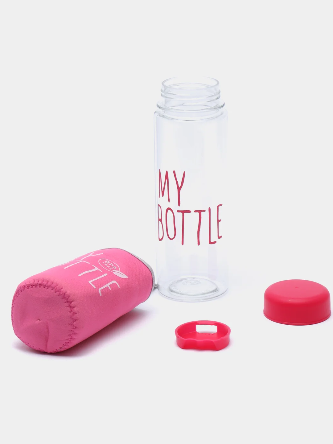 Красный бутылка для воды My bottle, 500 мл, в чехле