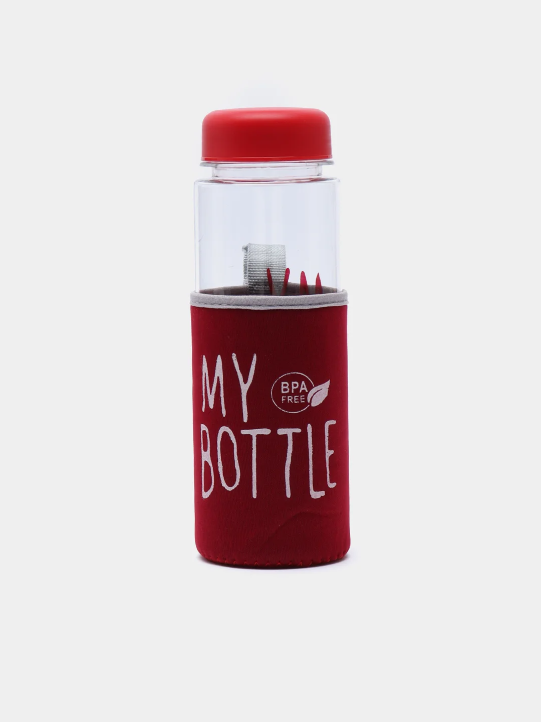 Красный бутылка для воды My bottle, 500 мл, в чехле