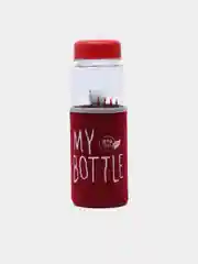 Красный бутылка для воды My bottle, 500 мл, в чехле