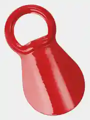 Красный ложка для обуви, рожок металлический 9 см (карманный)