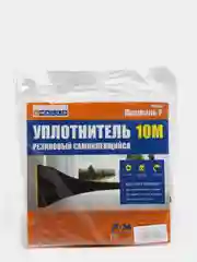 Черный уплотнитель для окон P 4Walls, 100 m x 9 mm x 7,5 mm, 10 м