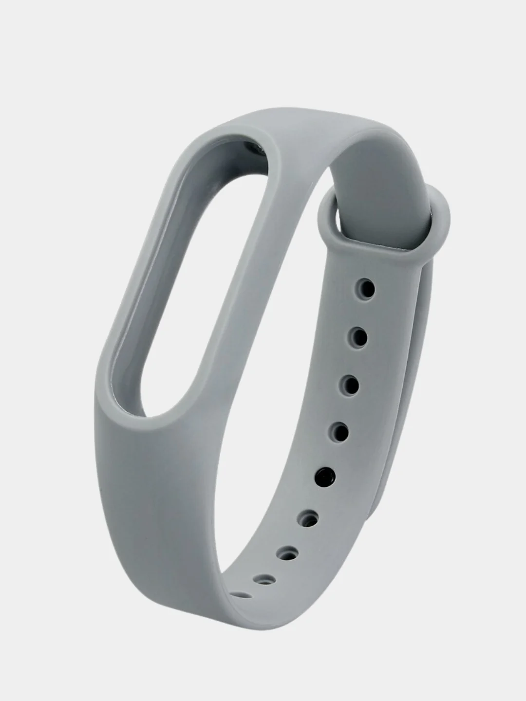 Серебряный ремешок силиконовый для Xiaomi Mi Band 3/4