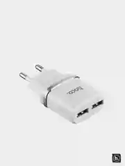 Сетевое зарядное устройство HOCO C12, 2-USB, 2.4 A, белый