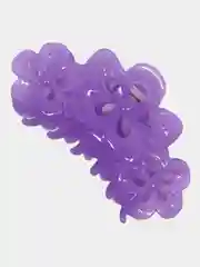Фиолетовый заколка-краб ажурная глянцевая