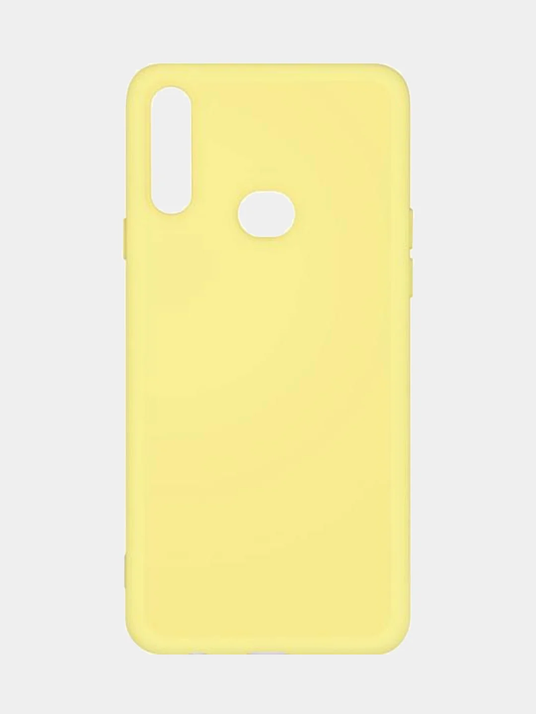 Желтый силиконовый чехол DF с микрофиброй для Samsung Galaxy A10s