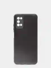 Чехол для Samsung A03S/ A037F, силиконовый, под кожу, черный