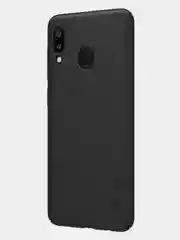Черный накладка Nillkin Super Frosted Shield Samsung Galaxy A20