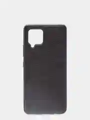 Чехол для Samsung A42 2021, резиновый, под кожу, черный