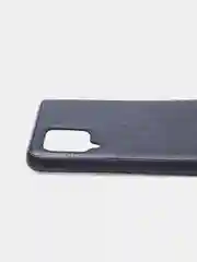 Чехол для Samsung A42 2021, резиновый, под кожу, черный