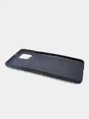 Чехол для Samsung A42 2021, резиновый, под кожу, черный