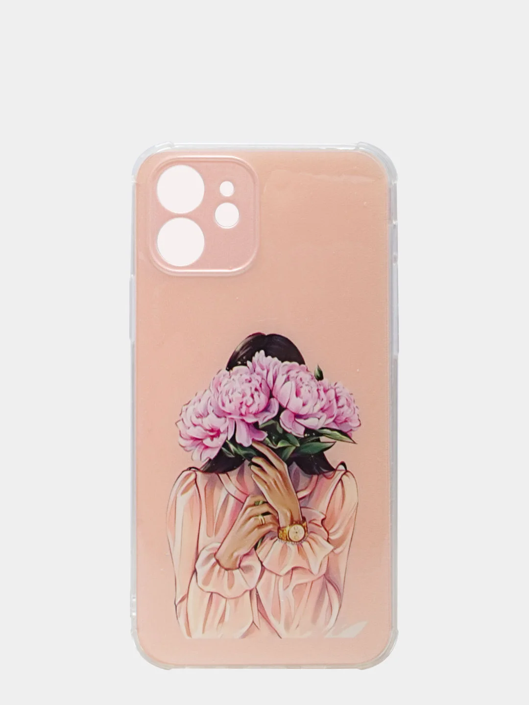 Коралловый меланж чехол для iPhone 12, силиконовый, с рисунками