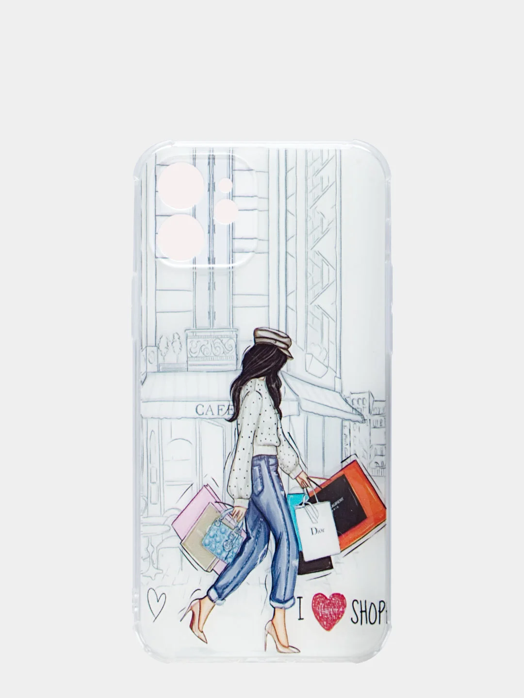 Белый чехол для iPhone 12, силиконовый, с рисунками