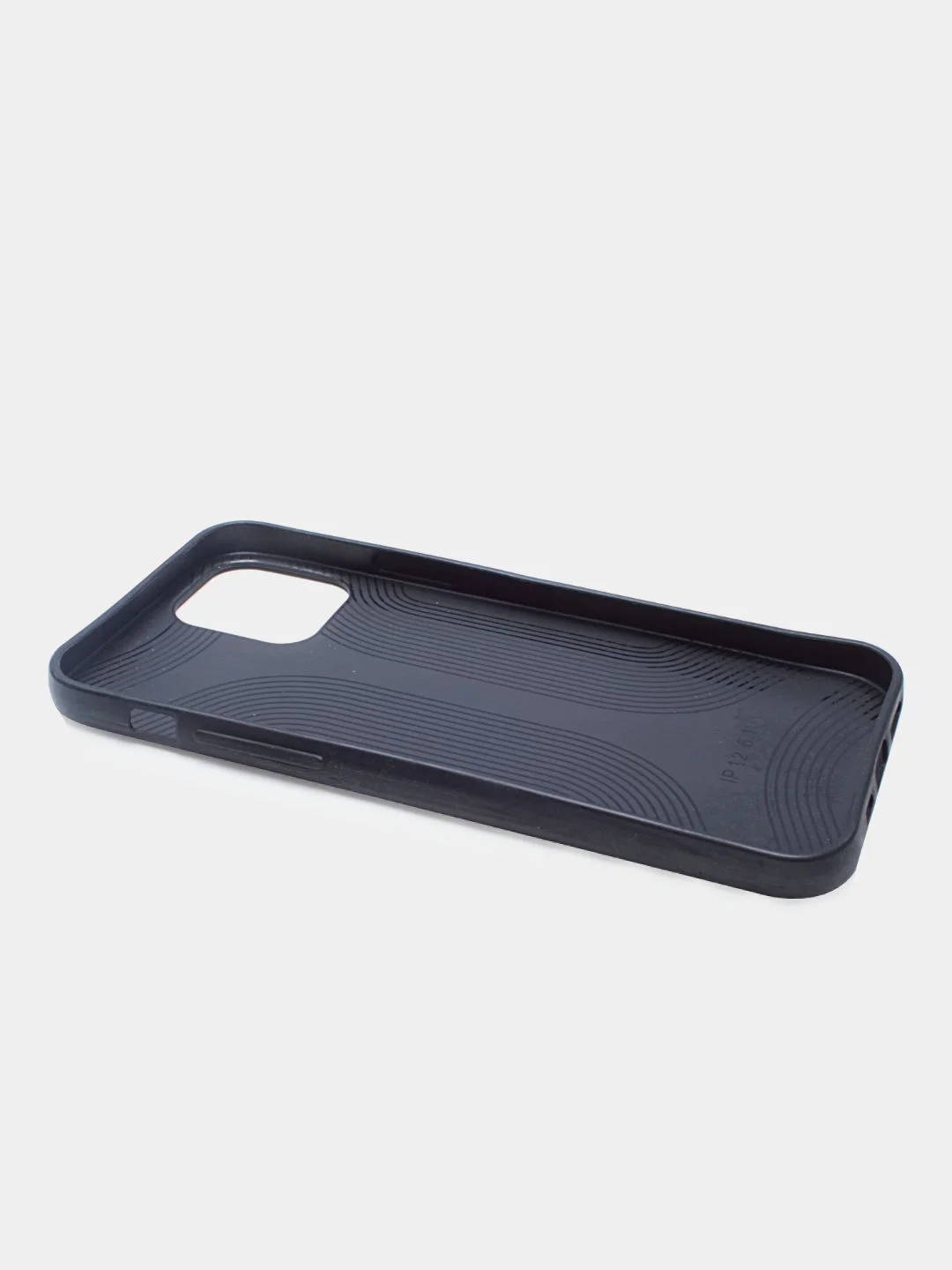 Накладка iPhone 12/12 Pro (6.1), резиновая, плетеная, черная