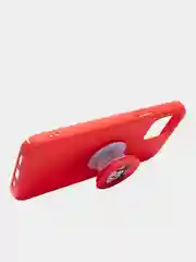 Чехол для iPhone 12/12 Pro (6.1), силиконовый, матовый, с PopSockets