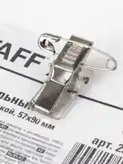 Бейдж горизонтальный (57х90 мм), с клипсой и булавкой