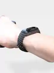 Силиконовый ремешок карбоновый для Xiaomi mi band 3, 4, 5, 6, 7