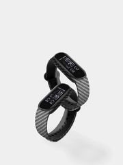 Силиконовый ремешок карбоновый для Xiaomi mi band 3, 4, 5, 6, 7