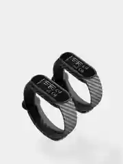 Силиконовый ремешок карбоновый для Xiaomi mi band 3, 4, 5, 6, 7