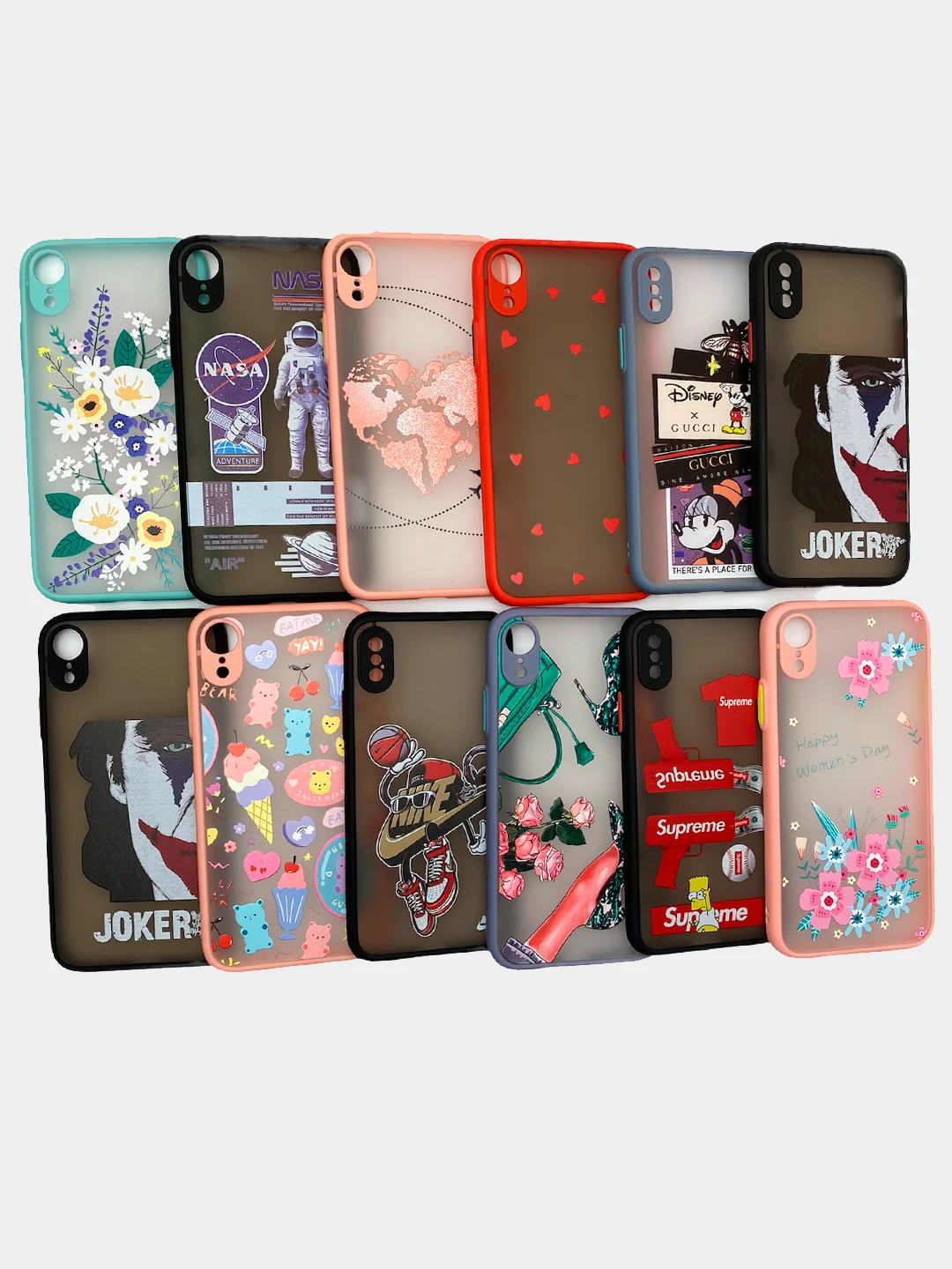 Матовый чехол для Iphone 7/8/SE, X, XR с рисунком