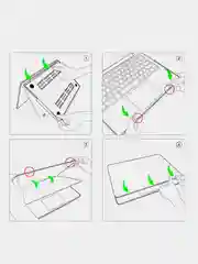 Голубой чехол-накладка (прозрачная) для ноутбука Apple Macbook (чехол для Макбука)