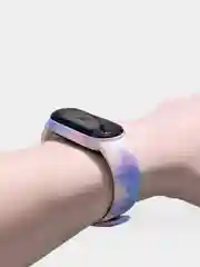Лимонный силиконовый ремешок космический для Xiaomi mi band 3 / 4 / 5 / 6