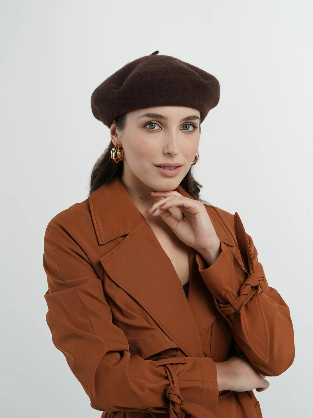 Золотой серьги-кольца на Новый год