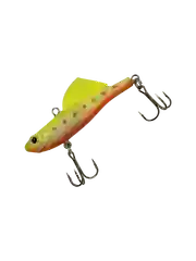 Желтый силиконовый раттлин X-Saurus Vibe 65