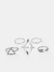 Серебряный набор колец из 3 штук