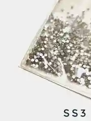 Стразы для дизайна ногтей серебро, 1440 шт, размеры ss 3, 4, 5, 6, 8, 10, 12 Shanilak