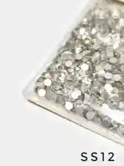 Стразы для дизайна ногтей серебро, 1440 шт, размеры ss 3, 4, 5, 6, 8, 10, 12 Shanilak